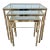 Late 20th Century Faux Bamboo Chinoiserie Brass Nesting Tables – Set of Three For Sale