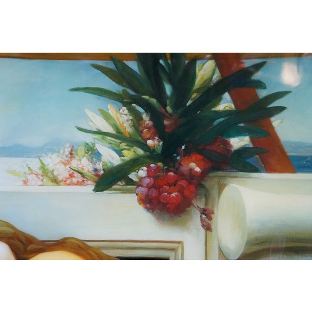 Mid 20th Century Flaming June Classical Aesthetic Oil Painting After Lord Frederic Leighton 43" For Sale - Image 12 of 12