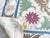 Tan Hand-Embroidered Neutral Tan Suzani Tapestry, 3'10'' X 4'2'' For Sale - Image 8 of 8