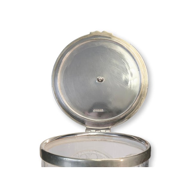 Early 20th Century 1920s English Crystal Ice Bucket w/Tongs For Sale - Image 5 of 7