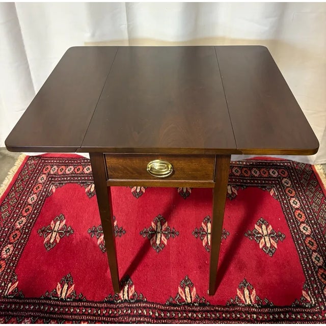 Vintage 1995 Waterford Furniture Makers Cherry Pembroke End Tables — Pair For Sale - Image 14 of 15
