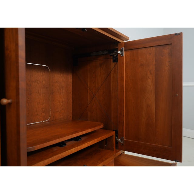1990s Stickley Arts & Crafts Cherry Tv Cabinet For Sale - Image 5 of 18