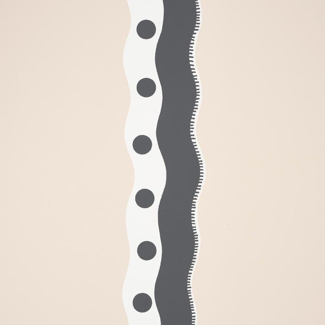 Contemporary SAMPLE - Schumacher Rousseau Stripe Wallpaper In Noir & Cream For Sale - Image 3 of 5