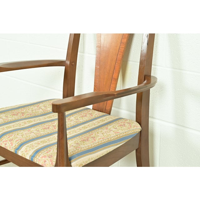 Broyhill Brasilia Mid-Century Modern Sculpted Walnut Dining Chairs, Set of Six For Sale - Image 9 of 13