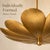 Art Deco Handcrafted Brass Flower Chandelier, Sculptural Petal Ceiling Light, Antique Finish For Sale - Image 3 of 8