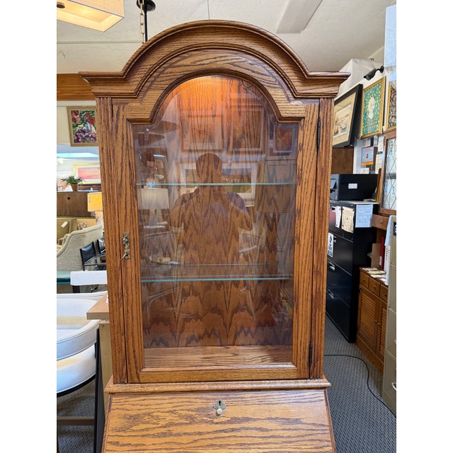 Mid 20th Century Jasper Cabinet Bonnet Top Secretary For Sale - Image 5 of 12