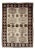 Persian Gabbeh Vintage Rug With Blossom Medallions in Brown, Ivory, Taupe, Green and Black For Sale