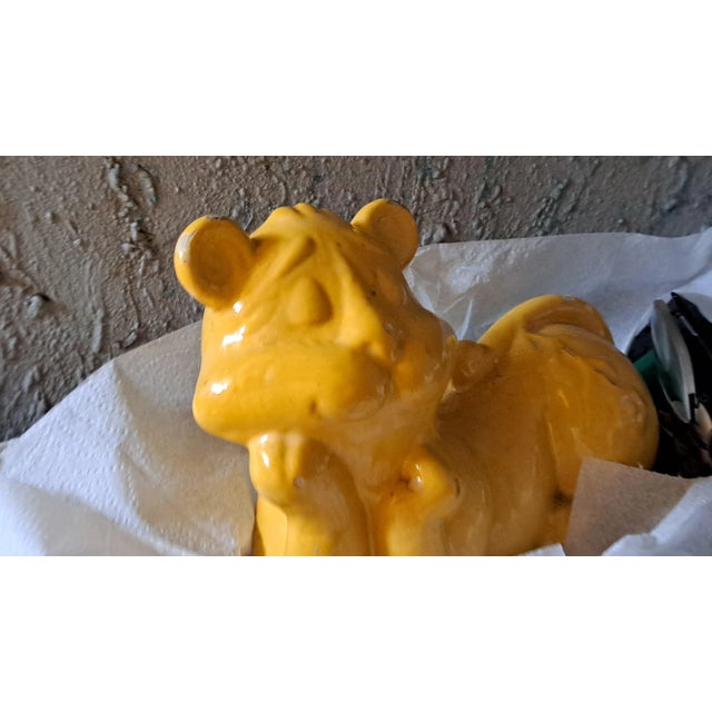 Modern 1960s Yellow Lying Cat Bank For Sale - Image 4 of 7