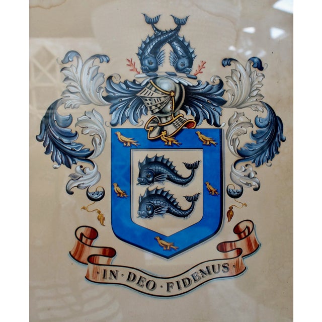 Edwardian Brighton Sussex Coat of Arms, 1900s For Sale - Image 3 of 6