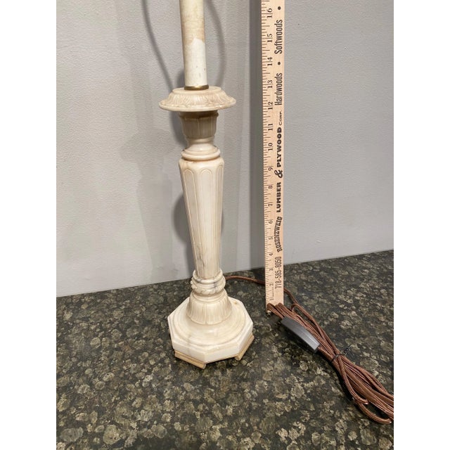 Late 19th Century 19th Century Marble Candlestick as Lamp with Bronze Base For Sale - Image 5 of 7