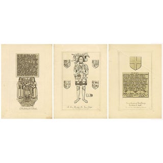 John Sell Cotman, Norfolk Church Architecture, Etchings, 1816, Set of 3 For Sale
