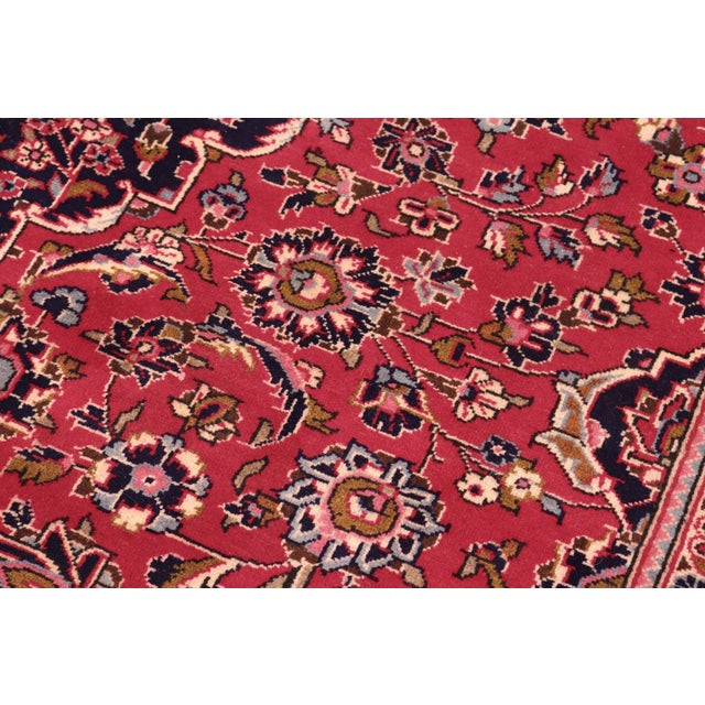 Antique Persian Red/Blue Wool Rug - 8'1'' X 10'11'' | Chairish