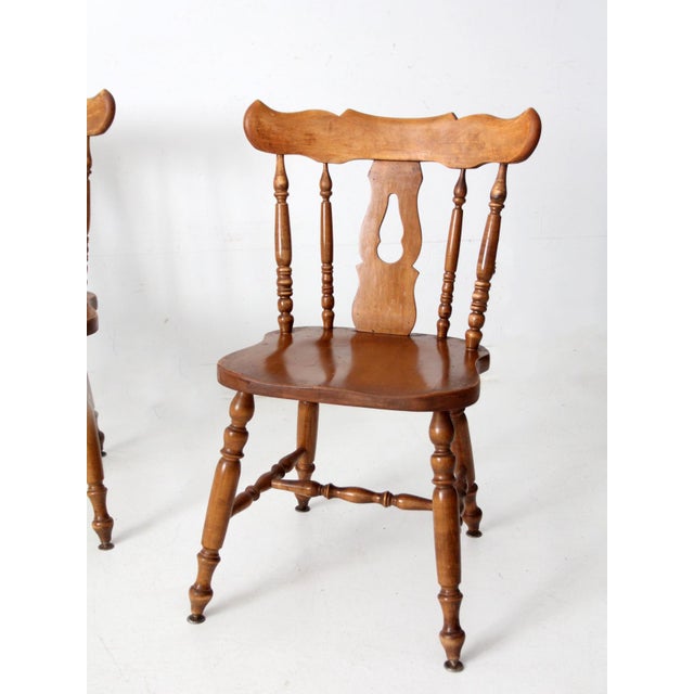 Vintage Dearborn Co Farmhouse Dining Chairs Set of 4 For Sale - Image 15 of 18