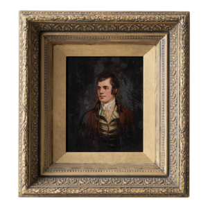 Robert Burns Portrait, Reverse Glass Painting, c.1830