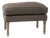 Louis Cushion Ottoman - Eggplant Brown Linen / Limed Gray Oak Frame For Sale