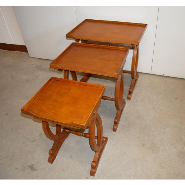 Vintage Nesting Tables, 1980s, Set of 3 For Sale - Image 3 of 16