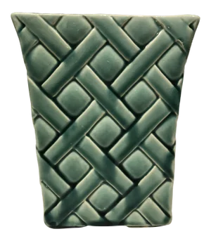 1940s Vintage Basket Weave Vase