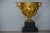 19th Century Circa 1830 Pompeii Inspired Decorated Urns of Gilt Bronze-Vine Leaves on Stone Bases- A Pair For Sale - Image 5 of 9
