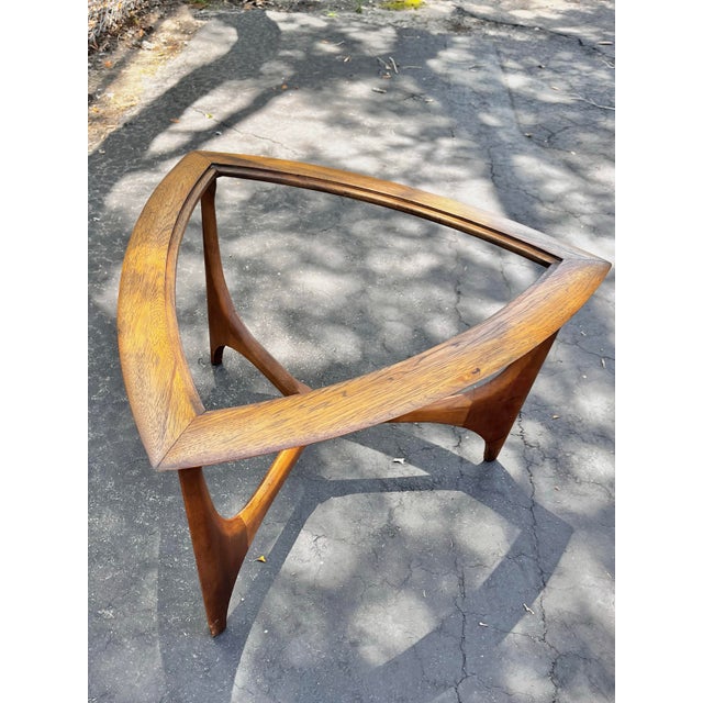 Wood Mid Century Modern Triangle Side Table | Silhouette Series by Lane For Sale - Image 7 of 12