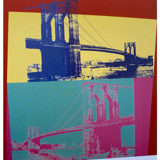 2004 Andy Warhol Estate vintage pop art lithograph 'Brooklyn Bridge -1983". Andy Warhol (1928-1987), son of Czech...