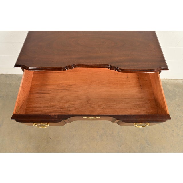 Councill Furniture Georgian Carved Solid Mahogany Block Front Chest of Drawers For Sale In South Bend - Image 6 of 13