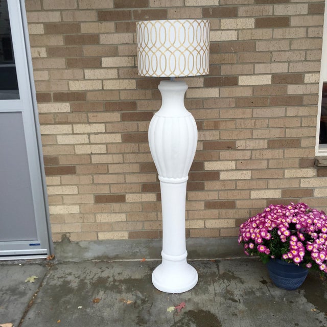 White Ceramic Floor Lamp Chairish