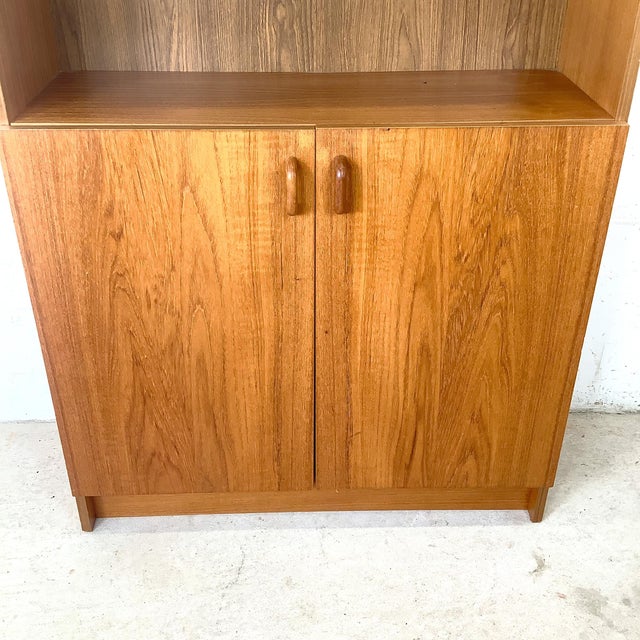 Scandinavian Modern Teak Bookcase Cabinet For Sale - Image 12 of 18