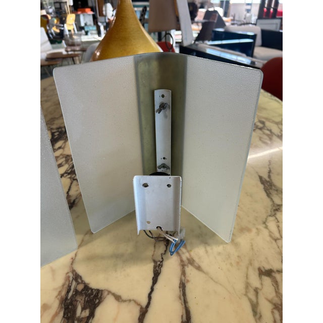 1990s Vintage Wall Lights in Glass and Brass from Metalarte, 1990, Set of 2 For Sale - Image 5 of 7