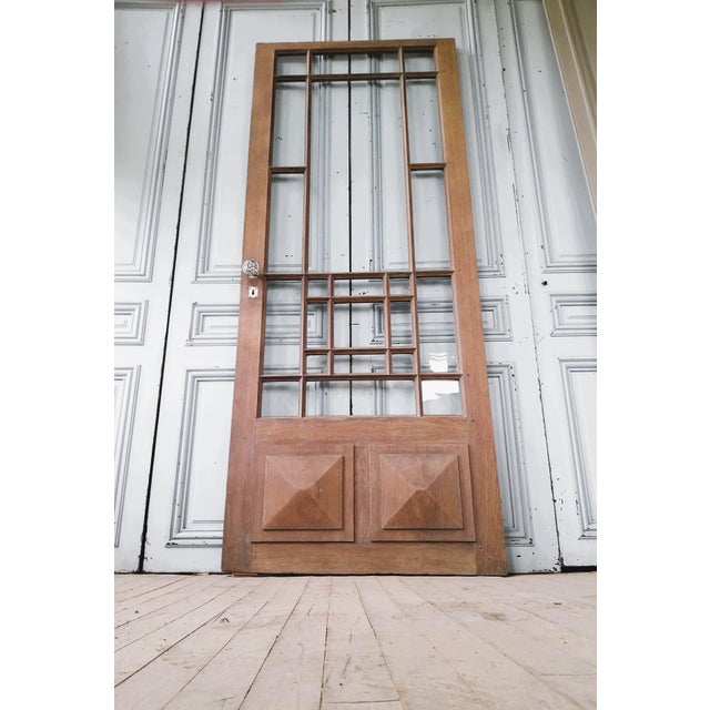 Art Deco Oak Door with Original Glazing, 1890s For Sale - Image 3 of 13