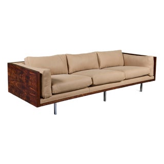 Milo Baughman Rosewood Case Sofa for Thayer Coggin For Sale