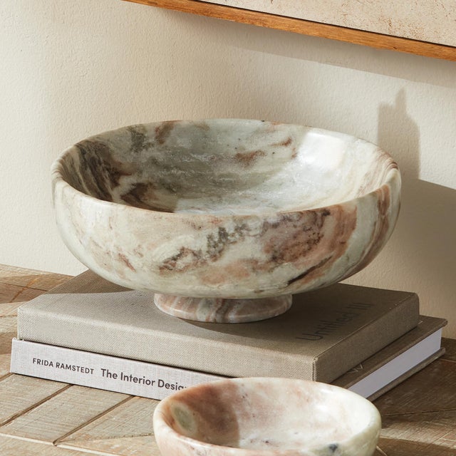 Josephine Marble Footed Bowl For Sale In Chicago - Image 6 of 7