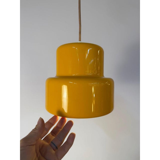Metal Poker Pendant Lamp in Yellow by Jo Hammerborg for Fog & Mørup For Sale - Image 7 of 11