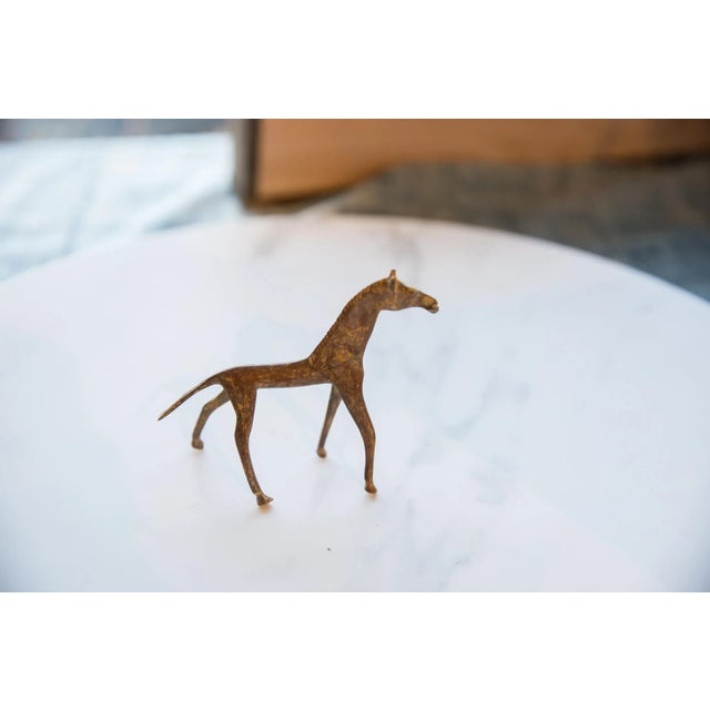Vintage African Copper Alloy Horse For Sale - Image 4 of 8