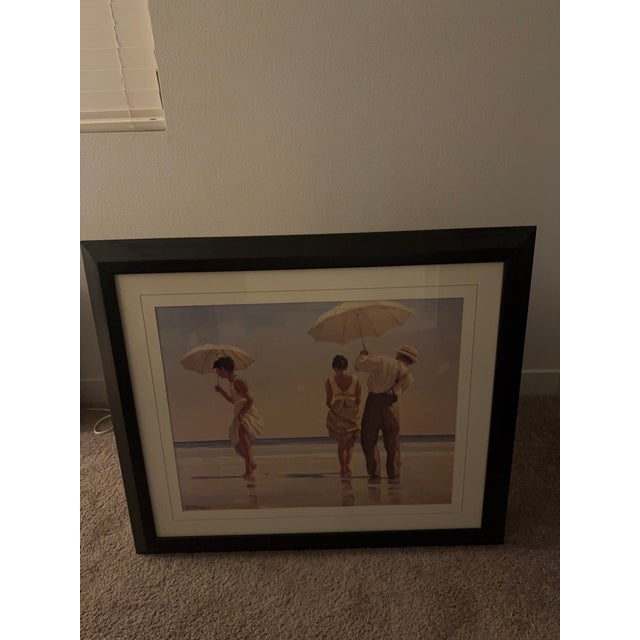 Art Deco 1950s Beach Scene Titled "Mad Dogs" by Jack Vettriano For Sale - Image 3 of 4