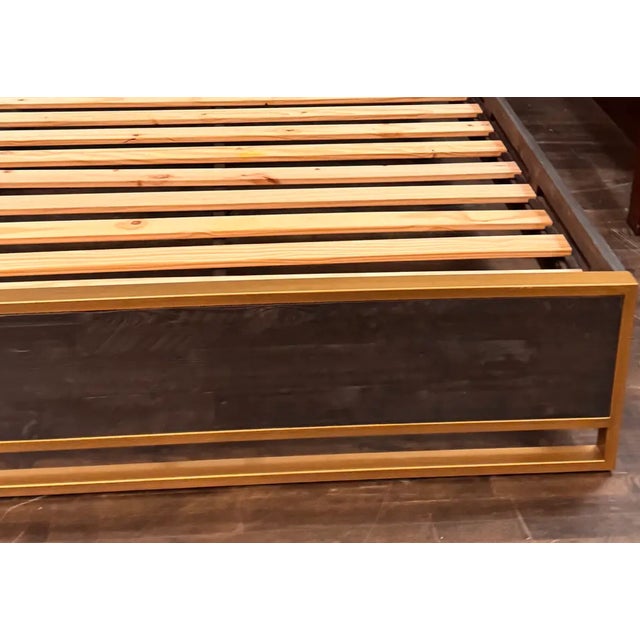 Black Queen Size Zin Home Elle Brass Bed Frame For Sale - Image 8 of 12