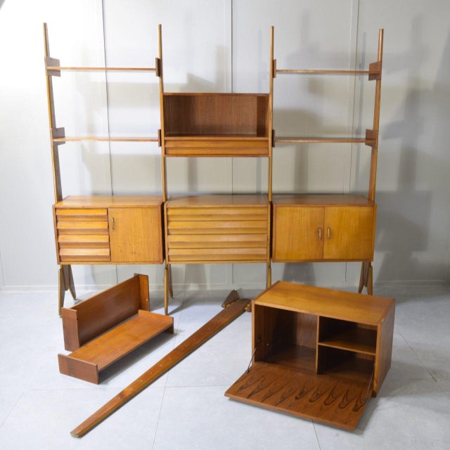 Italian Teak Bookcase, 1960s For Sale - Image 4 of 12