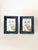 Pair of blue velvet photo frames with a simple and elegant design, typical of the 1990s. Covered in soft-to-the-touch...