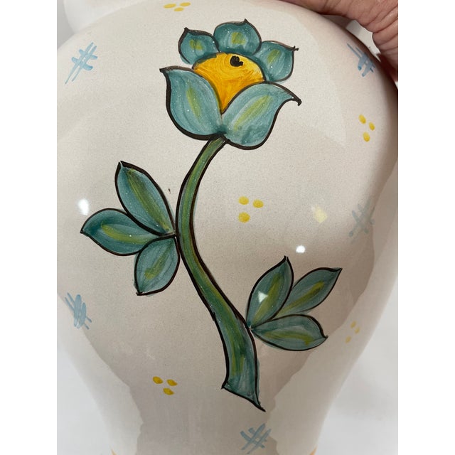 Mid-Late 20th Century Vintage Italian Majolica Cachepot Planter, Deruta Style For Sale - Image 9 of 18