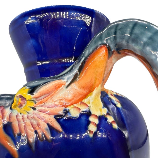 Blue A Wedgwood Majolica Dragon Jug, Designed by Hughes Protât and Dated 1878 For Sale - Image 8 of 11
