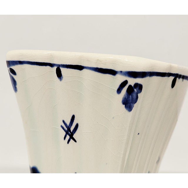 Vintage Blue Hand-Painted Floral Vases from Delft, 1920s, Set of 2 For Sale - Image 18 of 18