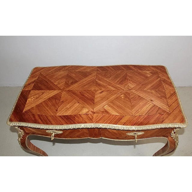 19th Century Louis XV Table in Marquetry For Sale - Image 3 of 9
