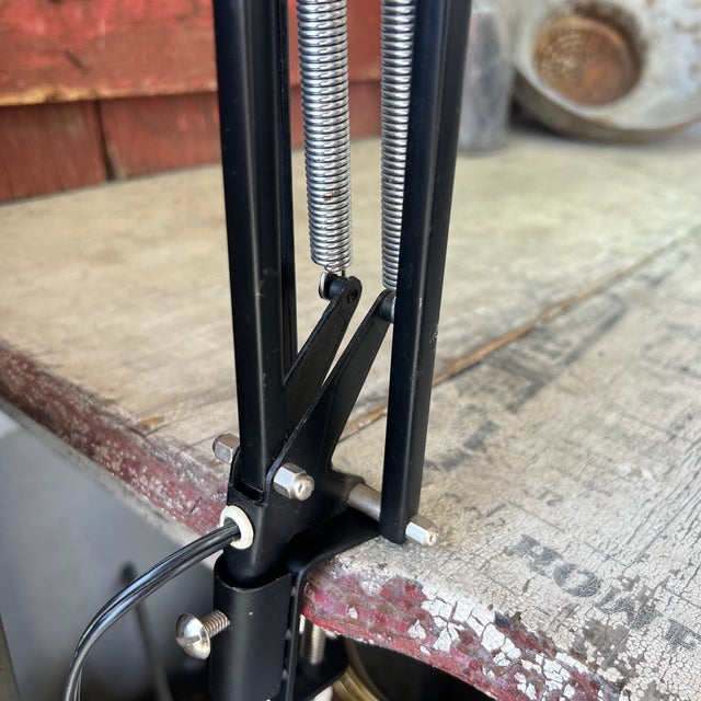 Vintage Articulating Desk Lamp With Black Metal Frame & Fluorescent Light For Sale - Image 13 of 15