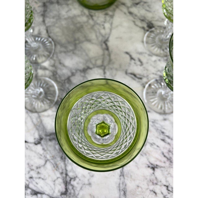 Crystal Liquor Glasses and Decanter, Set of 12 For Sale - Image 6 of 8