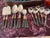 Late 20th Century Late 20th Century Yamazaki 177 Piece Stainless Steel Gold Accent Flatware Set For Sale - Image 5 of 11