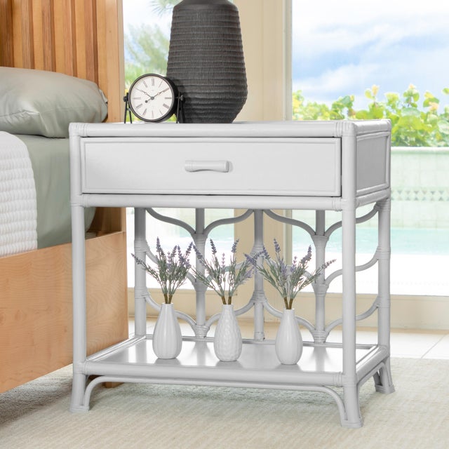 Effortlessly blending versatility with coastal charm, this one-drawer nightstand is as stylish as it is functional....