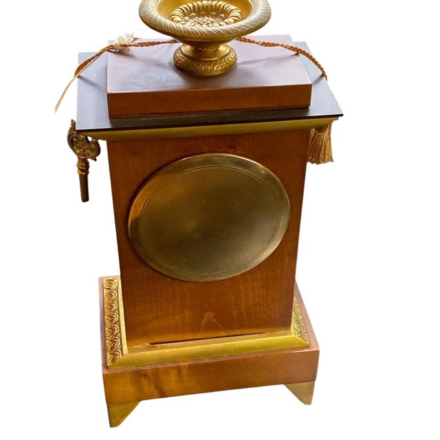 19th Century French Empire Ormolu Style Clock For Sale - Image 4 of 10