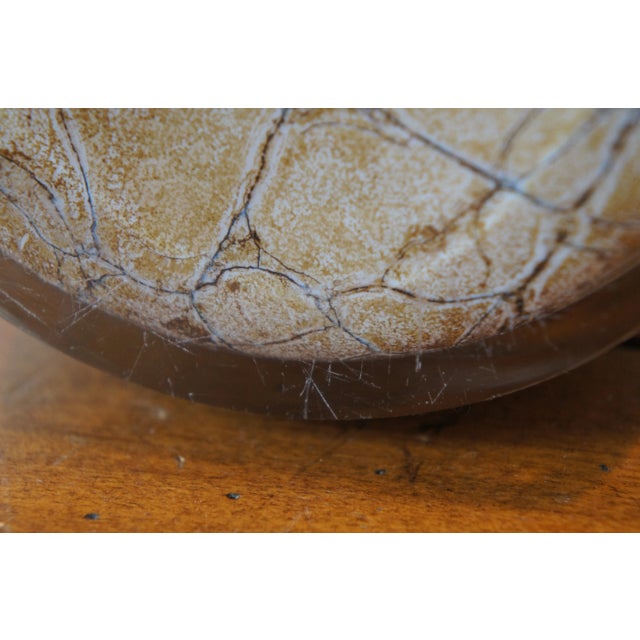 Vintage Zorza Poland Ruffled Freeform Handkerchief Marbled Art Glass Vase For Sale - Image 11 of 11