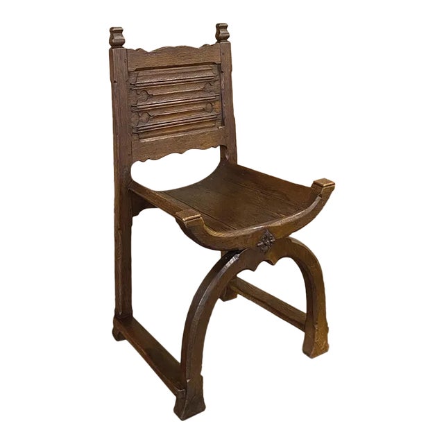 Antique Gothic Side Chair For Sale