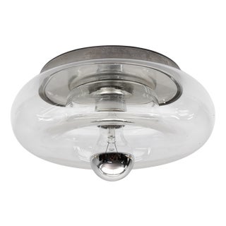 Mid-Century Modern Glass Donut Wall or Ceiling Lamp, Germany, 1960s For Sale