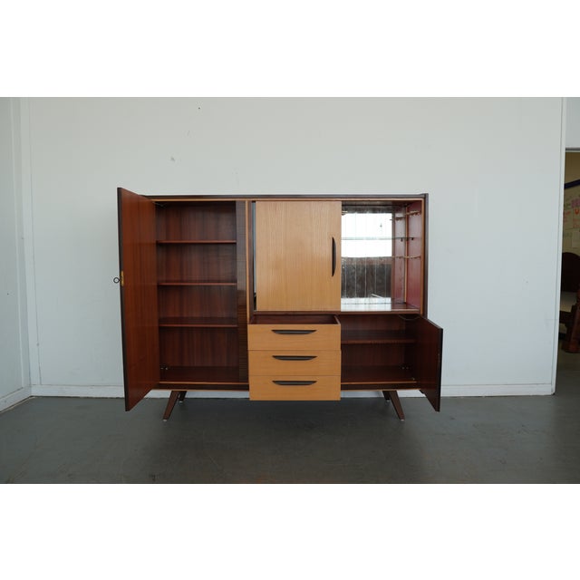 Mid-Century Modern Vintage German Mid-Century Modern Highboard Cabinet For Sale - Image 3 of 17